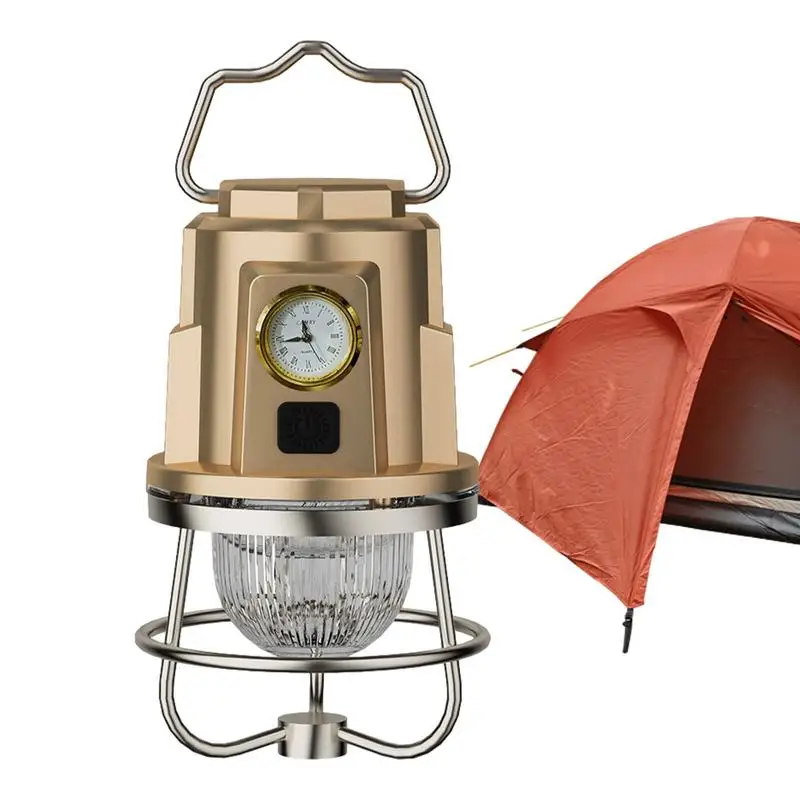 

Vintage Camping Lantern Camping Lights Waterproof Outdoor Tent Light 1200mAh With Portable Hook Lightweight For Tents Hiking