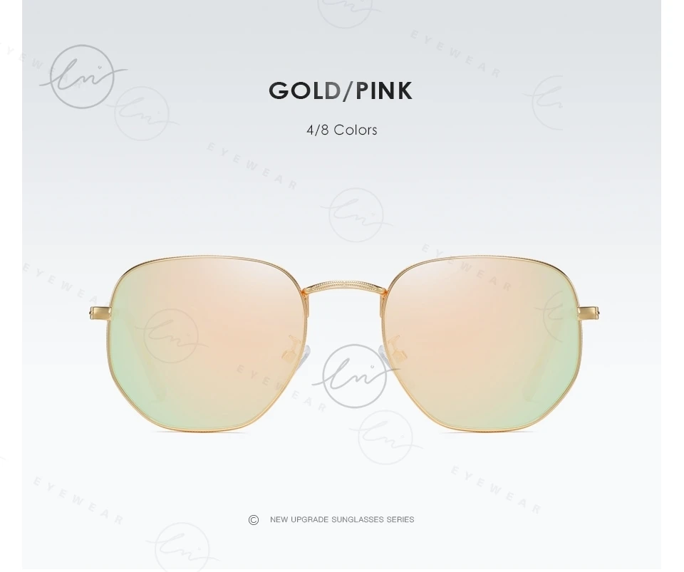 Lm Vintage ultraleichte Legierung kleine Rahmen Sonnenbrille Männer polarisierte Frauen trend ige Spiegel gläser Unisex UV400 Shades Gafas de Sol – Detail 12