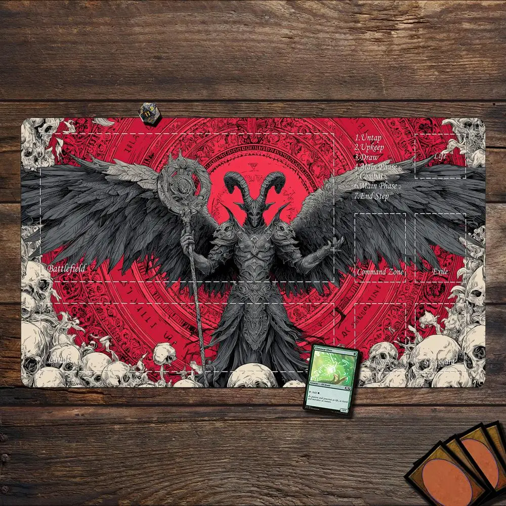 Magic Array and Demon MTG Playmat Magic Card Battle Mat Non-Slip Durable Commander Playmat Board Game Mat for TCG Card Mat