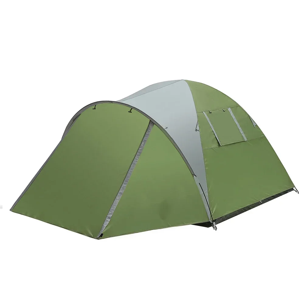 Outdoor Supplies 34 Double Deck Camping Tents To Build A One-Bedroom And One-Living Room Rainproof Camping Tent
