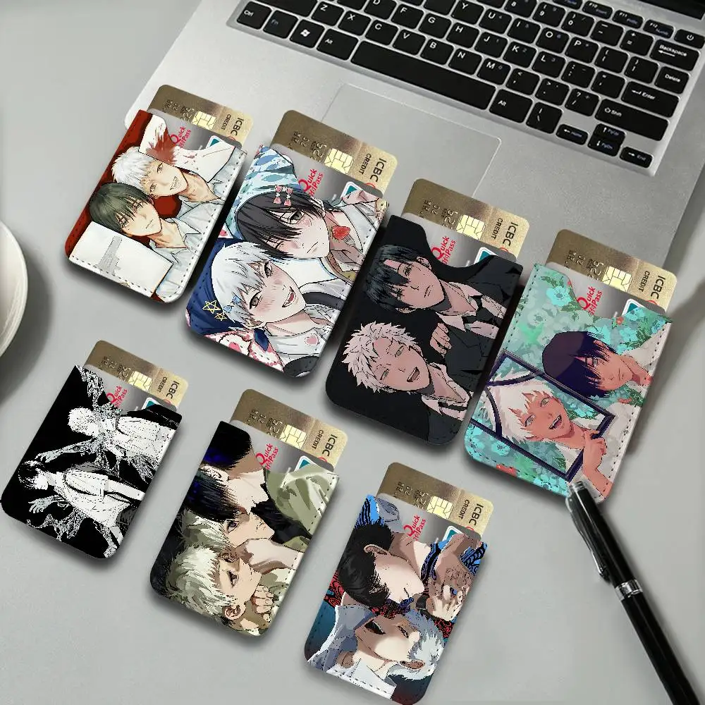 The Summer Hikaru Died Anime Ultra Slim Men Leather Mini Wallet Lightweight Credit Bus ID Card Holder Case Daily Business Use