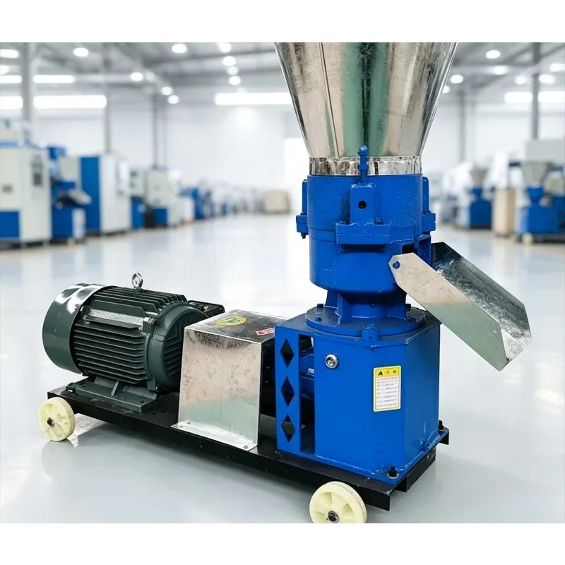 Small Dry Wet Feed Pellet Machine Household Breeding Equipment 220V Corn Straw Processing Pelletizing