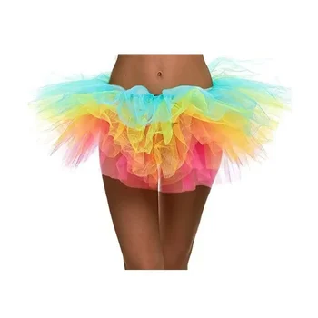 Sexy Adult Women's Half Skirt 5 Layers Tulle Puffy Skirt Ballet Short Party Nightclub…