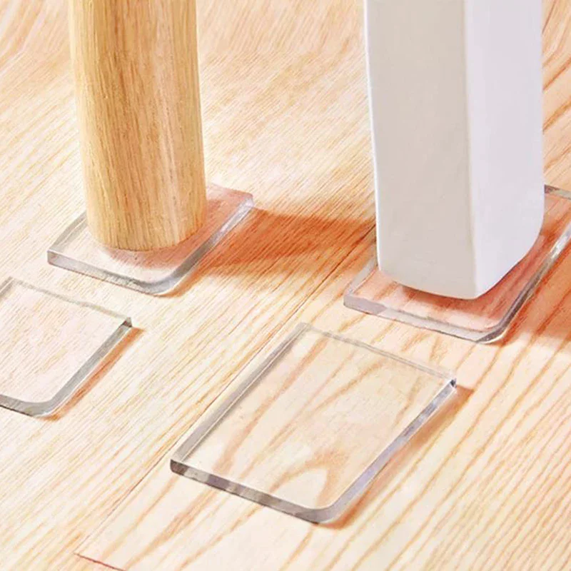 4/12Pcs Anti Vibration Non-Slip Mat Washing Machine Silicone Pad Multifuncational Transparent Place Mats Home Bathroom Portable