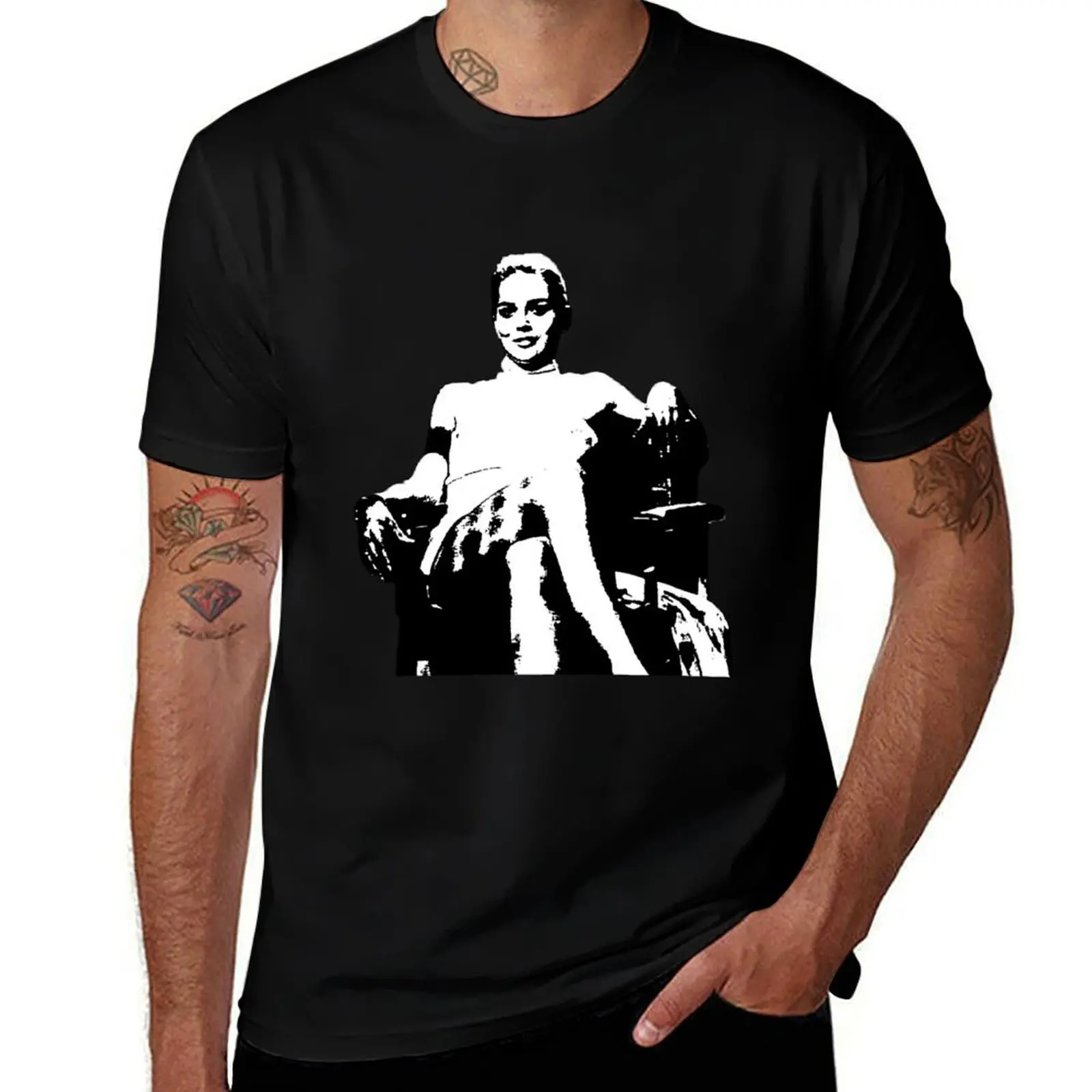 

SHARON STONE GRAPHIC T-Shirt No Iron Casual Short Sleeve Top
