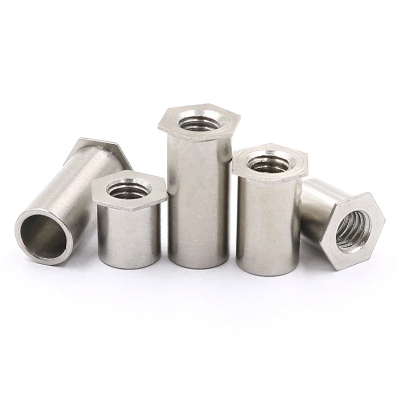 304 Edelstahl Durchgangsloch Sechskant-Nietbolzen Nietmutternsäule Nietbolzen M2 M2,5 M3 M3,5 M4