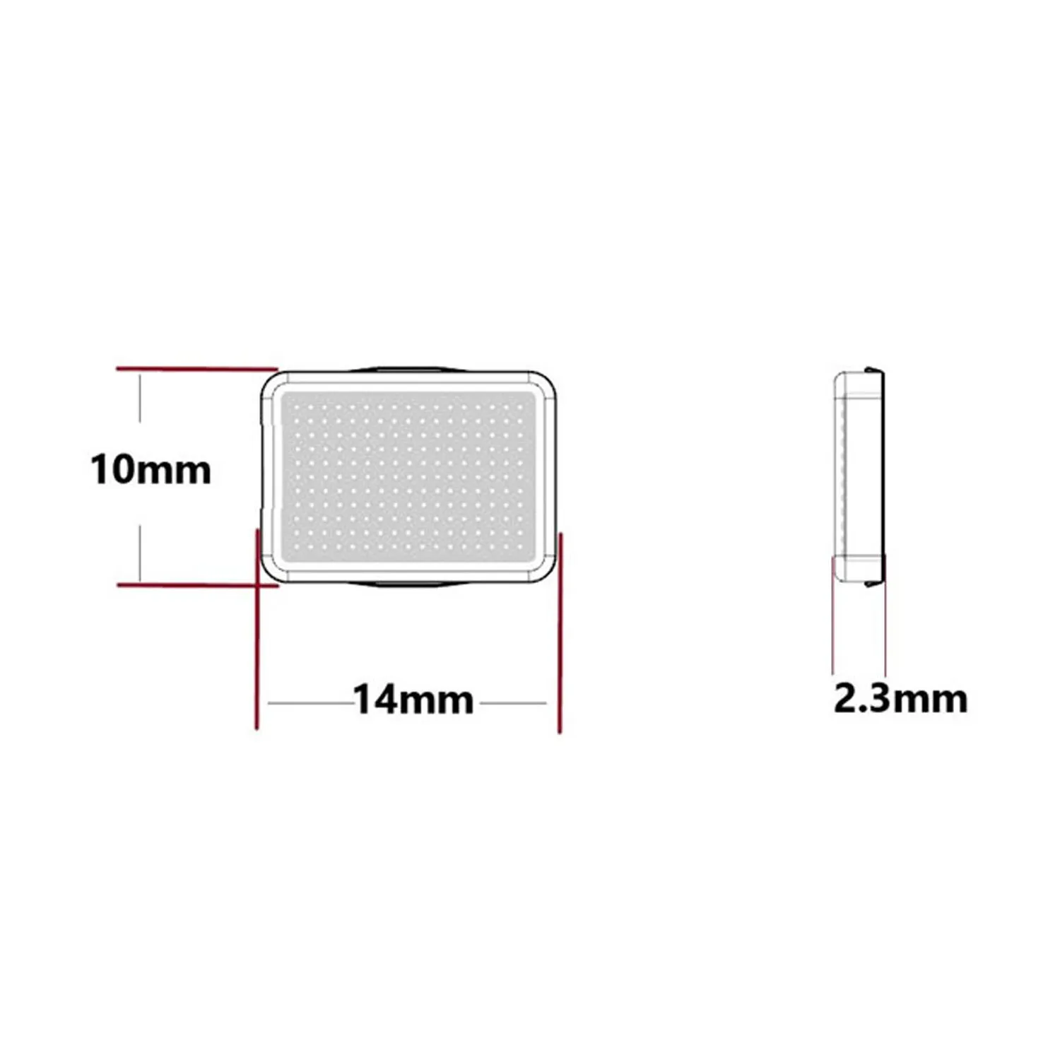 14*10*2.3 مللي متر البلاستيك الذيل LED قذيفة DIY بها بنفسك TAMIYA 1/14 RC شاحنة جرار FH16 نموذج مركبة الملك محول مقطورة قلابة ترقية
