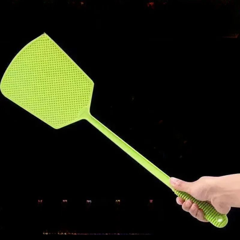Thickened Plastic Fly Swatter Beef Tendon Unbreakable Long Handle Manual Mosquito Killer Home Use Pest Control Tool