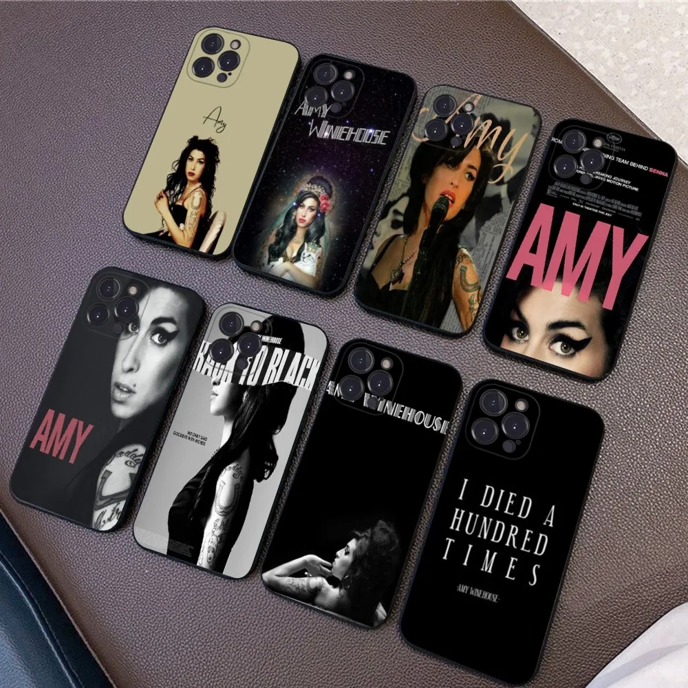 

Amy Winehouse Phone Case Silicone Soft for iphone 16 15 14 13 12 11 Pro Mini XS MAX Plus X Cover