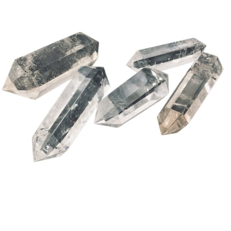

White crystal double pointed column