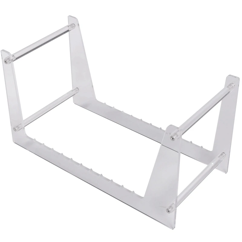 Clear Vinyl Record Stand Holder for Desktop Album Storage, Acrylic Vinyl Record Shelf Display 50-A09G