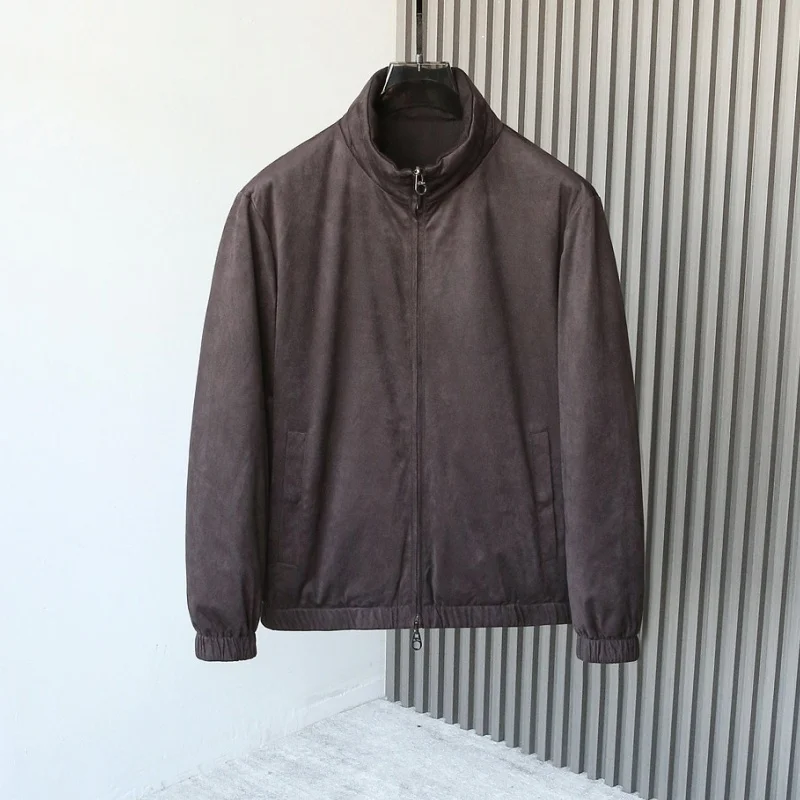 خريف/شتاء نمط جديد كلاسيكي رجال الأعمال عادية قطعتين النمط الإيطالي موضة الجلود والبوليستر النسيج #3