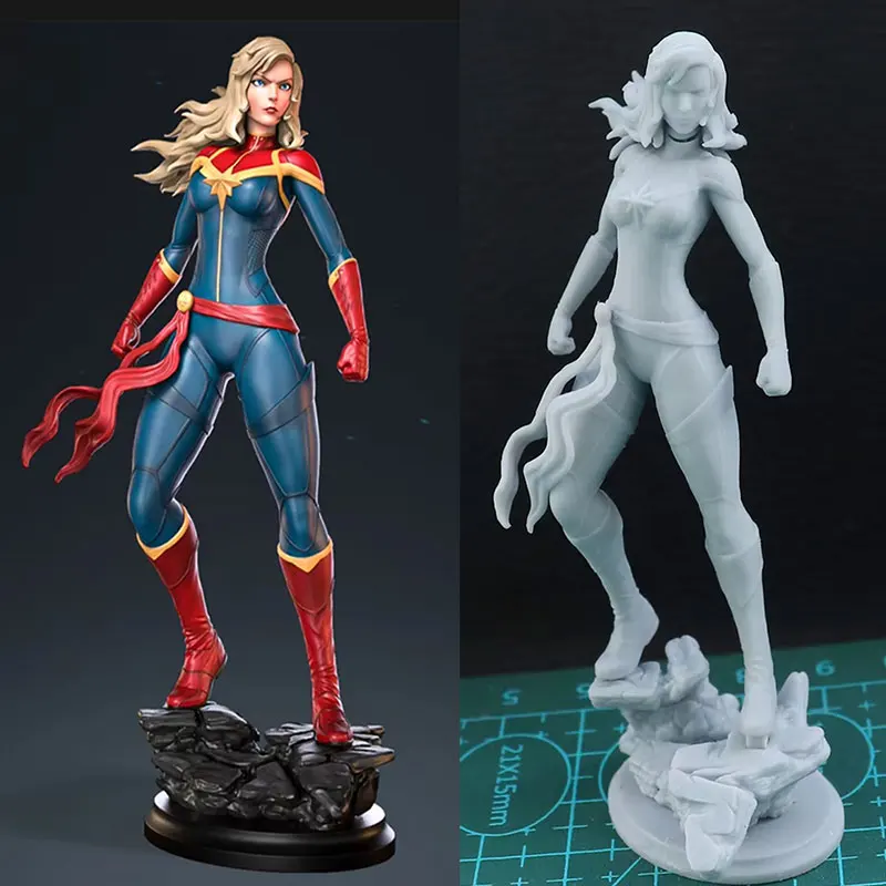 1/24  1/18  Resin Model Miniature Supper Girl warrior Figurine Unpainted Sculpture 712