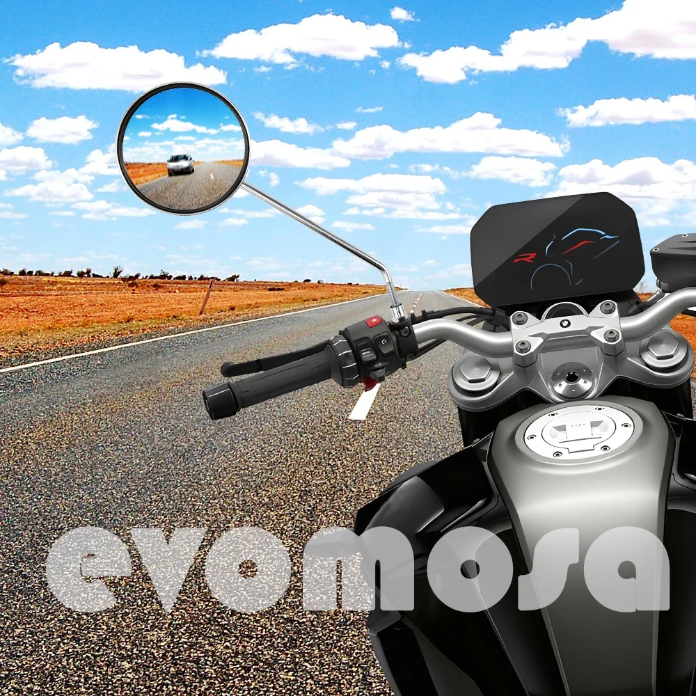 

2PCS 8mm Motorcycle Rearview Mirror For Honda Yamaha Kawasaki Suzuki Scooter Scooter Rear View Mirrors Back Side Convex Mirror