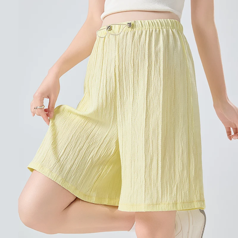 Maternity Half Pants Wide Leg Loose Straight Belly Trousers Summer Shorts For Y2K Youth Pregnant Woman Pregnancy Drawstring New