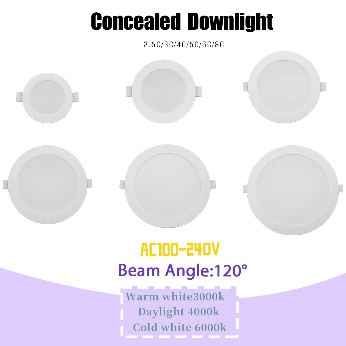 20個入り-ac100-240v-ノーフリッカー埋め込み式ledシーリングライト-ダウンライト-3色-6w-10w-14w-17w-20w-24w-ダウンライト-ナチュラルホワイトランプ