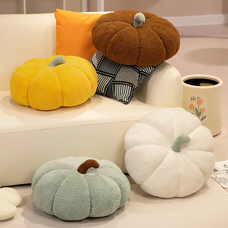 

INS Style 45cm Halloween Pumpkin Plush Toy Fluffly Colorful Throw Pillow Soft Stuffed Plants Doll Sofa Cushion Home Room Decor