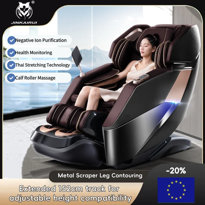 

Electric Zero Gravity Massage Chair Leisure Sofa with Longer SL Track Full Body Airbag Knead Shiatsu Calf Roller for Relaxation