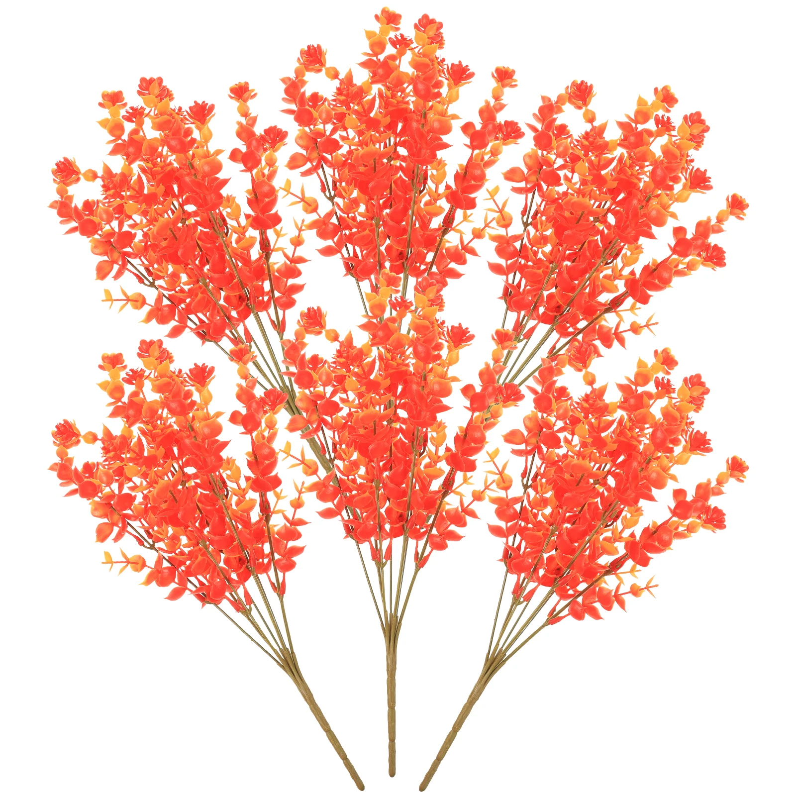 

6 Pcs Artificial Eucalyptus Leaves Stems Green Foliage Home Decor Dried Plants ArrangementFaux Branches Wedding Centerpiece