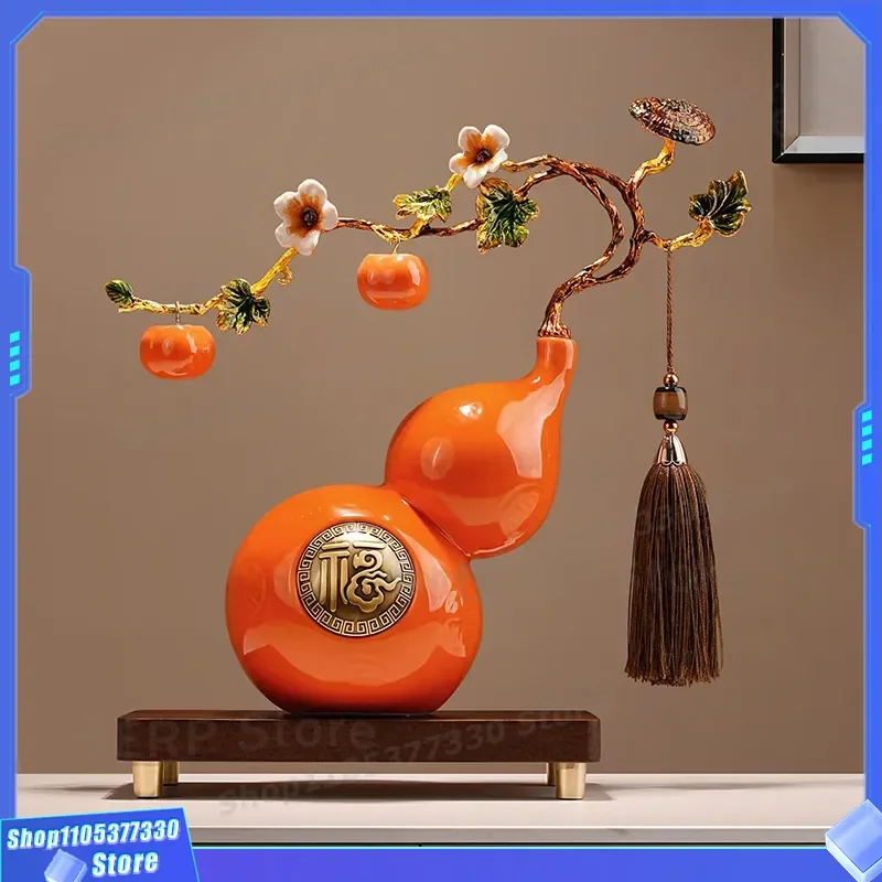 Luxury Chinese Style Apple Ornament Peace and Joy Decor for Living Room Entrance TV Cabinet Housewarming Gift Good Luck