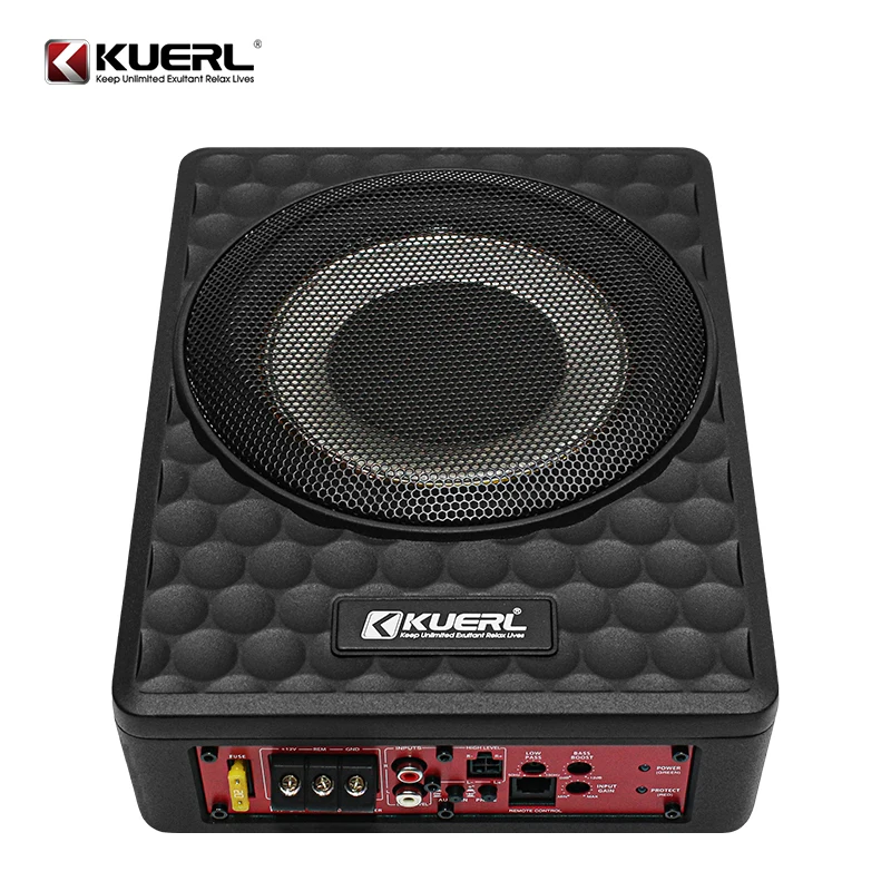 8 Inch Ultra-thin Car Active Subwoofer Speaker Trapezoid 20-150Hz 100W Car Audio Under Seat Slim Subwoofer