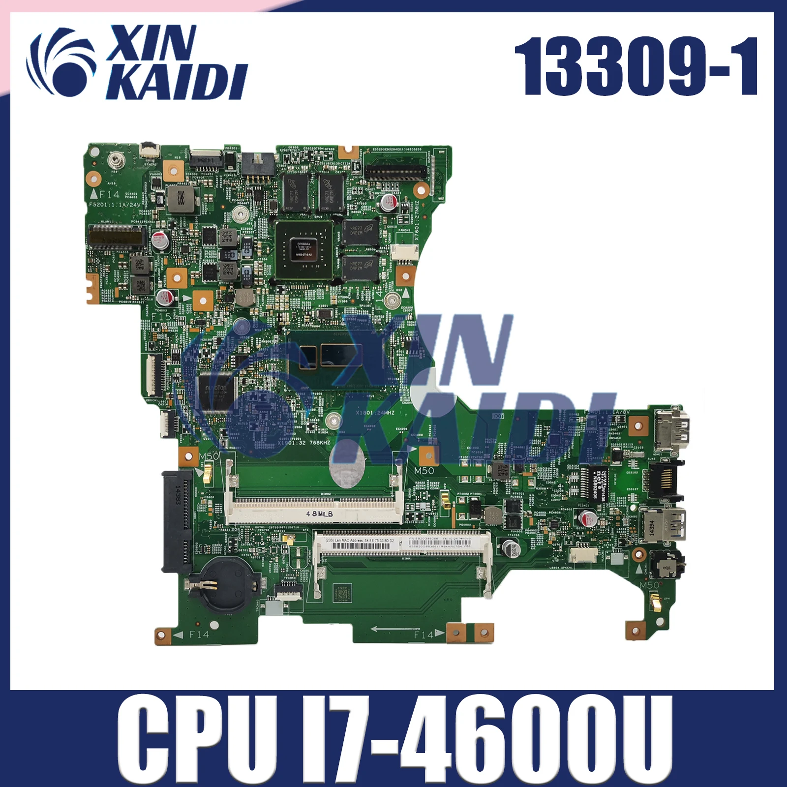 

13309-1 448.00T04.0011 Notebook Mainboard For Lenovo FLEX2-15 M50-70 Laptop Motherboard With i7-4600U V2G DDR3 test work