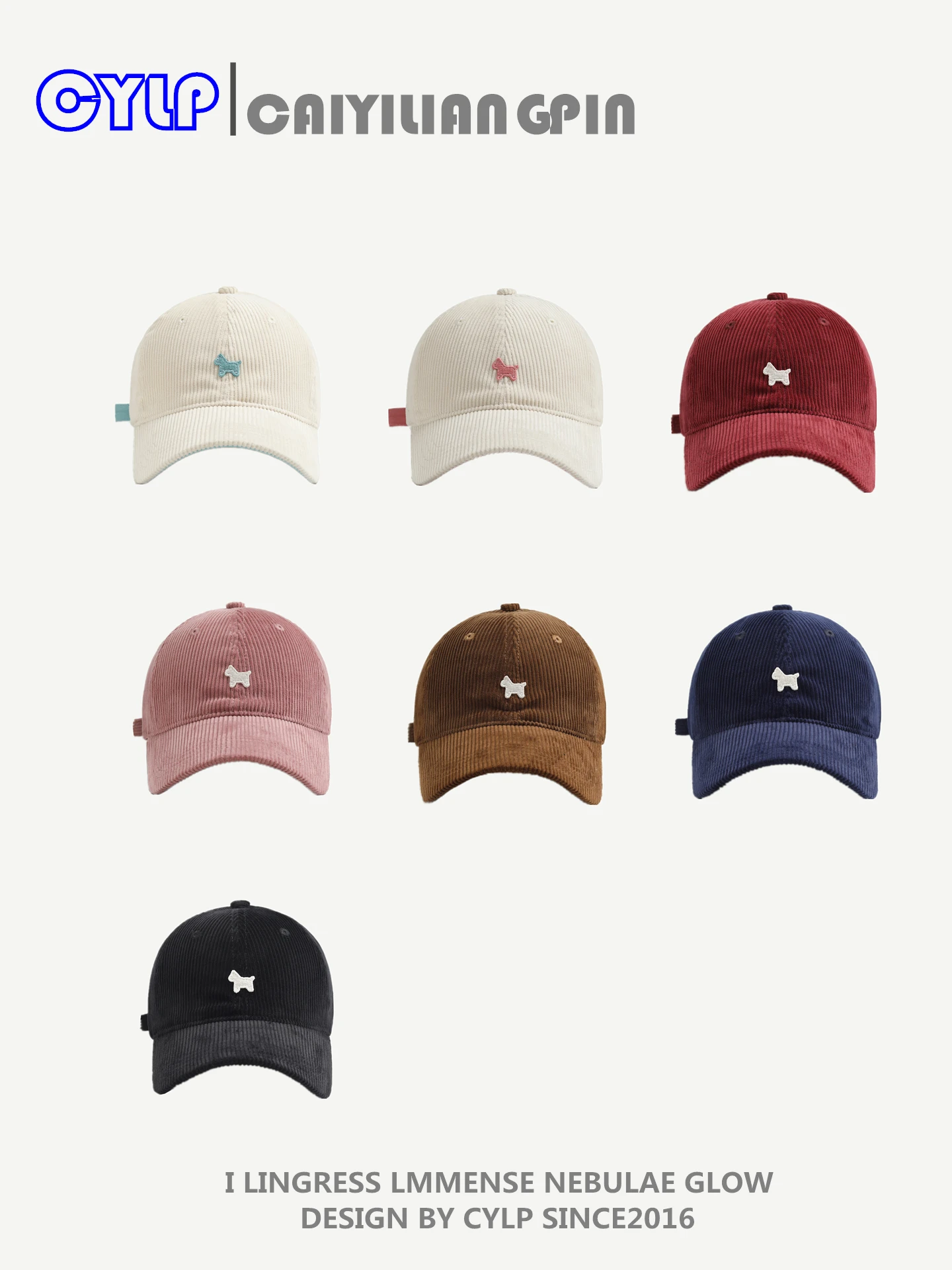 

Autumn Winter Hat Korean Version Embroidered Corduroy Baseball Cap for Men Face Slimming Versatile Duckbill Cap