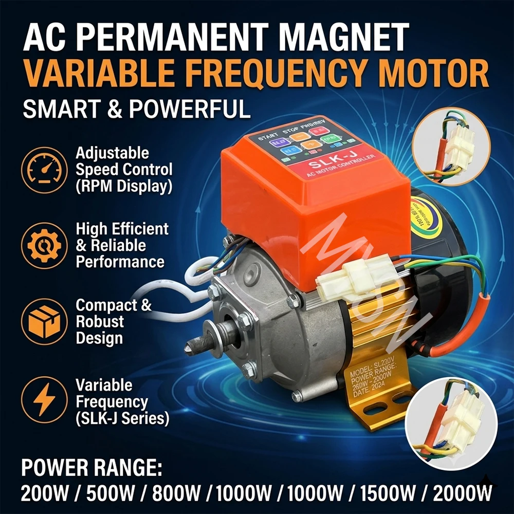 Free Energy 600W 800W 1100W 2200W Permanent Magnet AC Motor 220V AC High Efficiency AC Motor with Adjustable Speed for Home Use