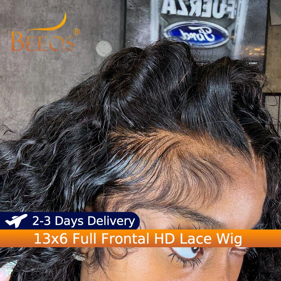 

34inch 13x6 Real HD Lace Frontal Human Hair Wig 250% Pre Plucked Water Wave Wigs Lace Frontal Human Hair Wig Melt Skin For Woman