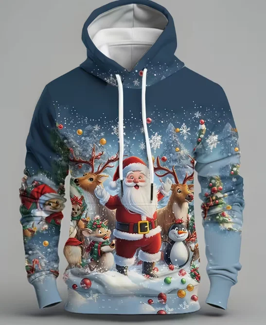 

Casual Hood Sweatshirt 3D Print Hoodie Christmas Hooded Long Sleeve streetwear Sweatshirt Oversized pullover Man Hoodies