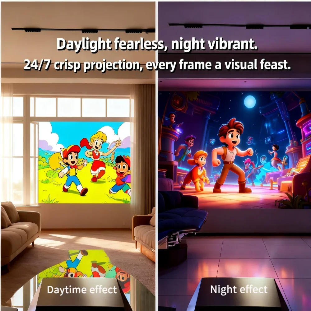 Datashow Proyector 4k 80000 lúmenes Android WIFI Enfoque automático Corrección trapezoidal 1080P Vídeo Full HD Proyector de haz de luz diurna