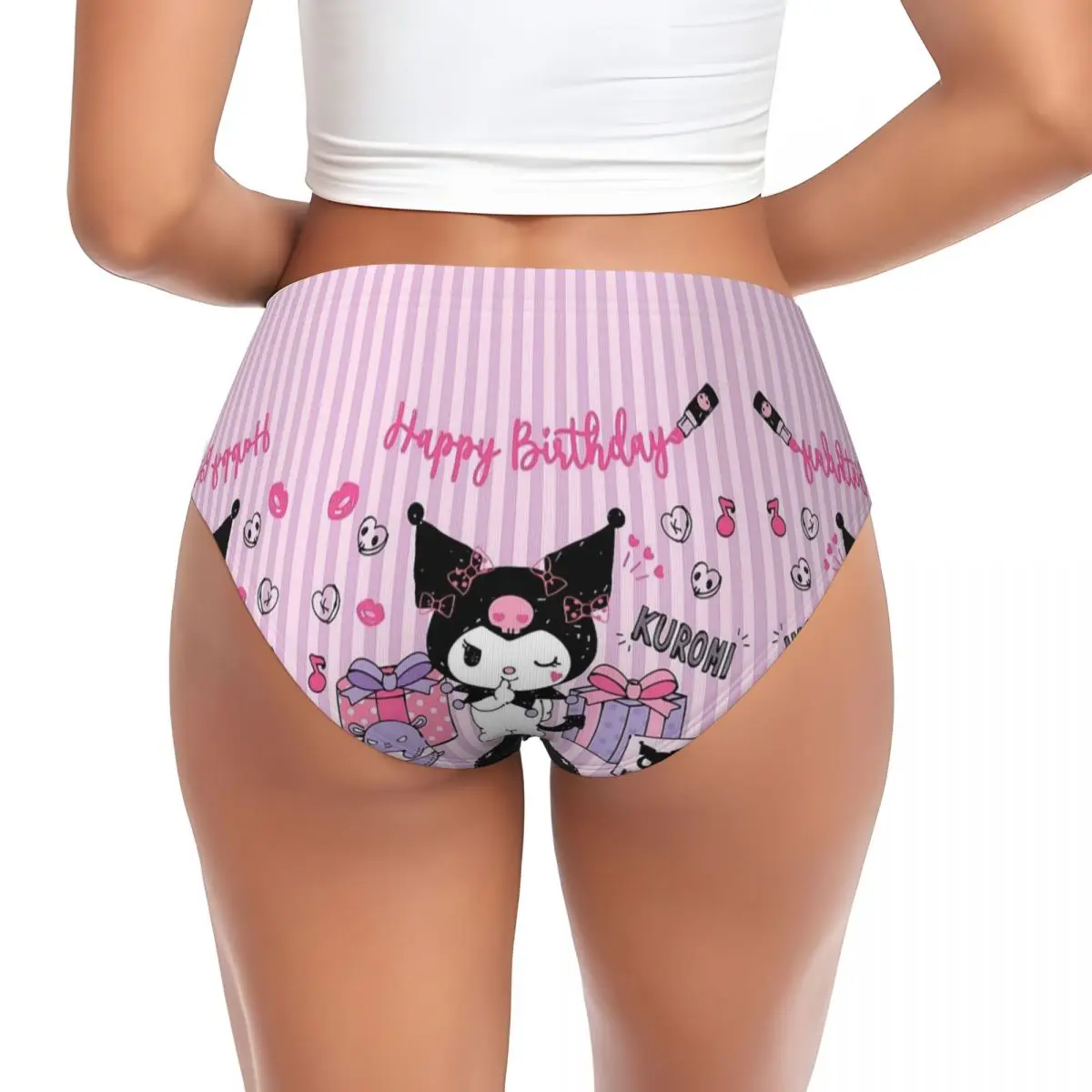 مخصص المرأة Kuromi أنيمي سراويل قصيرة الإناث ملابس داخلية جيدة التهوية الملابس الداخلية