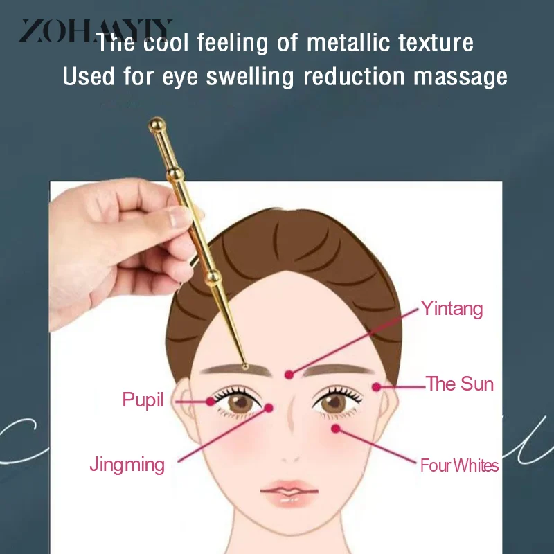 Face Sculpting Tool Eye Trigger Point Massage Pen Reflexology Massage SPA Therapy Stimulator Acupoint Massager Dredge Meridian