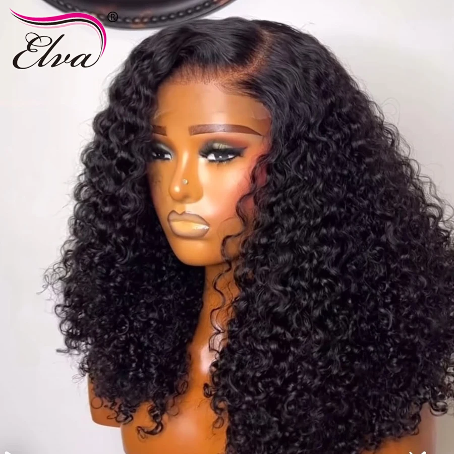 Parrucca birmana riccia 250% ad alta densità 13X4 13X6 trasparente HD anteriore in pizzo Glueless parrucca capelli umani principessa pronti da indossare per donna
