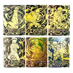 KAYOU Genuine Naruto LR Full Set No.001-006 Bronzing Madara Sasuke Itachi Kakashi Watergate Figures Collection Cards