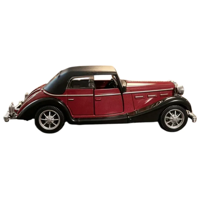 1/36 Retro Classic Car Model, Pull Back Metal Vehicle, Removable Doors, Retro Simulation Car desktop Collectible Decoration image 3