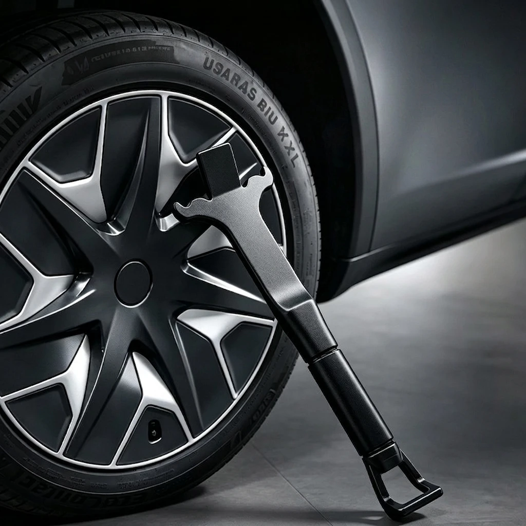 Kratzfreies Werkzeug zum Entfernen von Radnabenkappen, Hebelwerkzeug für Tesla Model 3 Y S X Radmutternabdeckung Felgenkappen-Entfernung Reifenwechsel Auto-Zubehör – Detail 2