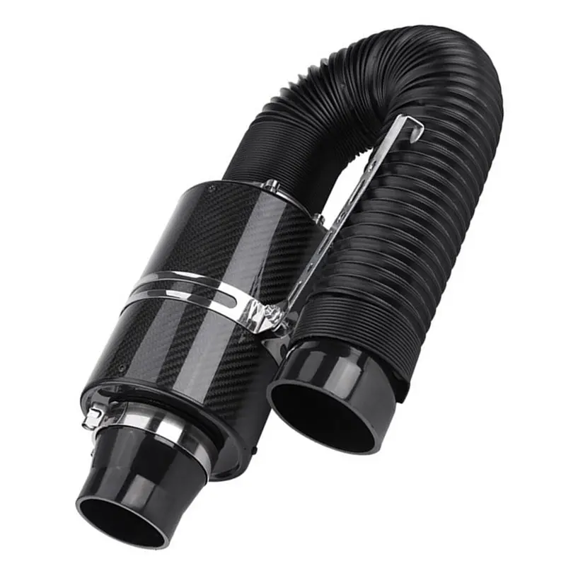 Air Intake Box Kit 3Inch/76Mm Real Carbon Fiber High Flow Air Filter Mushroom Filter Cold Air Intake-X67A