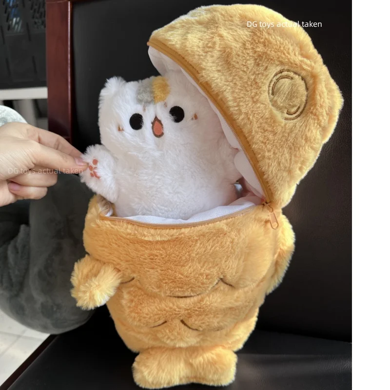 Peluche de chat Taiyaki du Japon, 40/60/80cm, 1 pièce, figure d'anime, se cachant dans un sac à coussin, Ferry, lapin, carotte, animal, oreiller