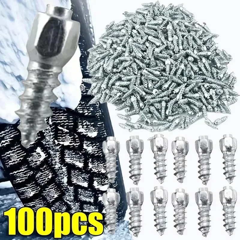 Univesal Car Winter Anti-Slip Screws Nails Tools Auto Motorcycle Bike Shoe Anti Skid Snow Spikes Studs Screws