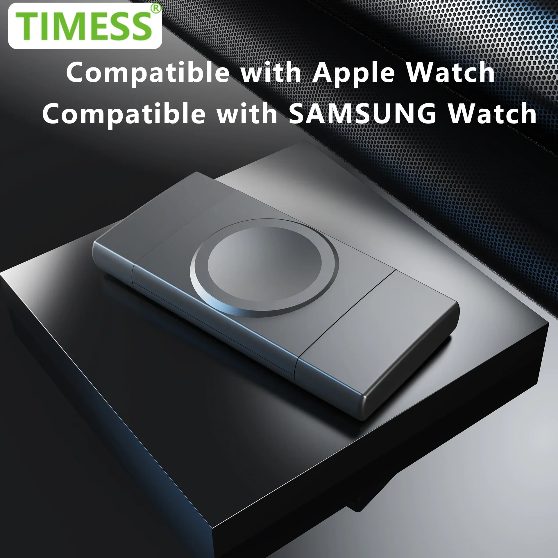 TIMESS Uhrenladegerät für Apple Watch Series 10 9 8 7-1 und SAMSUNG GALAXY Watch 8 7 6 5 4 3 2 1 Active Pro USB-Ladestation