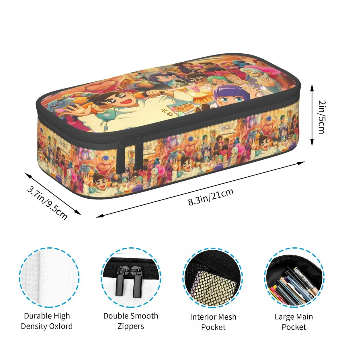 Scissor Seven Action Manga Cartoon Pencil Case Pencil Pouch Storage Stationery Large Capacity Pen Box Pencil Bag for Kids