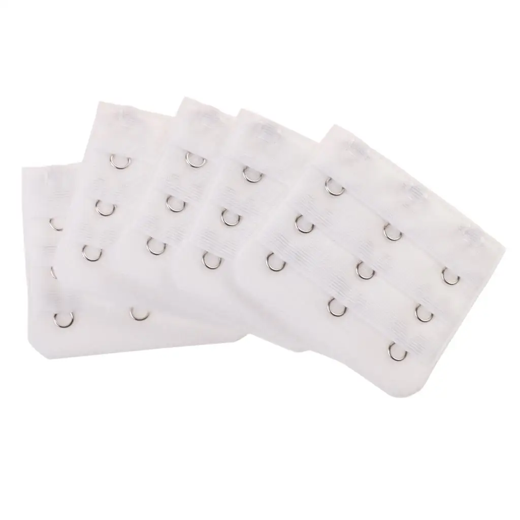 Polyester Bra Extender 3 Hook Adjustable Band Extension for Bras with Wide Straps Plus Size Fit