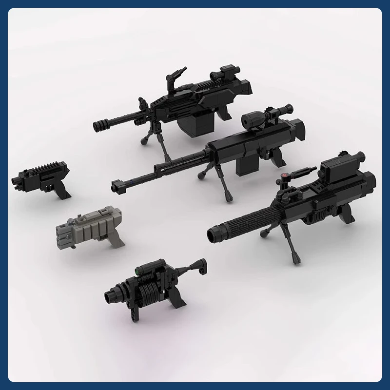 

MOC строительный блок пистолет игрушечный снайперский минифигурный пистолет граната креативная сборка для мальчиков боевая сцена соответствующий набор модель дисплей подарок