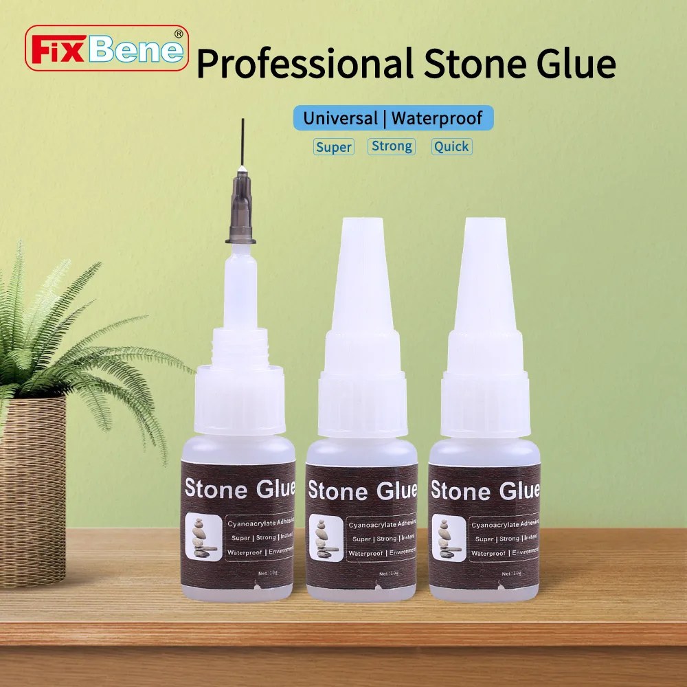 

Stone Glue Extra Super Strong Clear Quick Drying Powerful Cyanoacrylate Adhesive Bond Crystal Rhinestone Metal Plastic Glass DIY