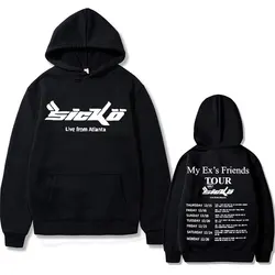 Sicko Born From Pain My Ex's Friends Tour Double Sided Print Hoodie Men Women Clothes Oversized Sweatshirt Men's Hip Hop Hoodies