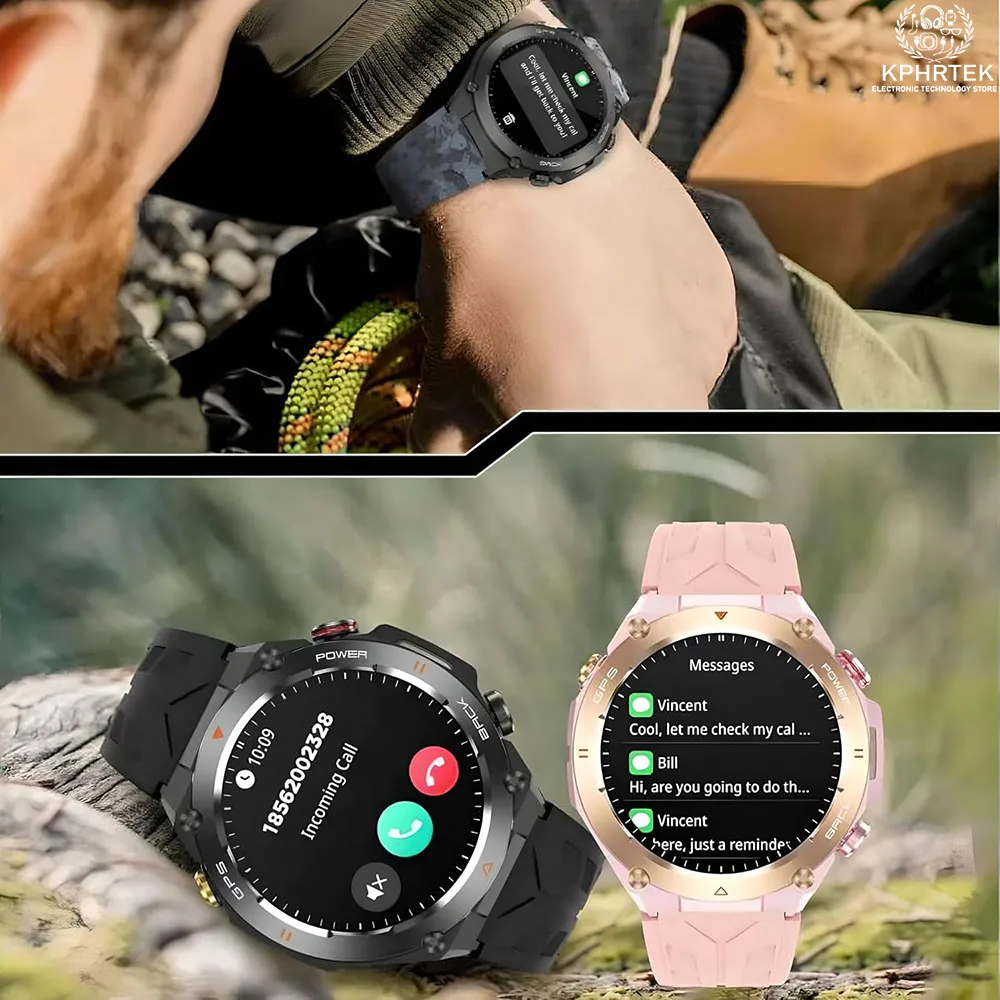 

Прочные умные часы KC82 с аккумулятором 650 мАч, 1,45-дюймовым IPS-экраном, встроенным GPS, компасом, альтиметром, барометром, водонепроницаемостью 1ATM, военным дизайном.