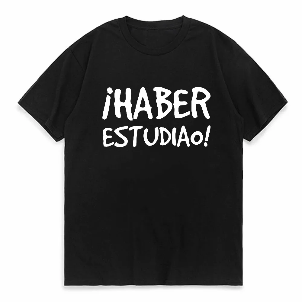 Camiseta con estampado de frases divertidas en español, ropa informal a la moda, ropa de calle, camisetas de manga corta