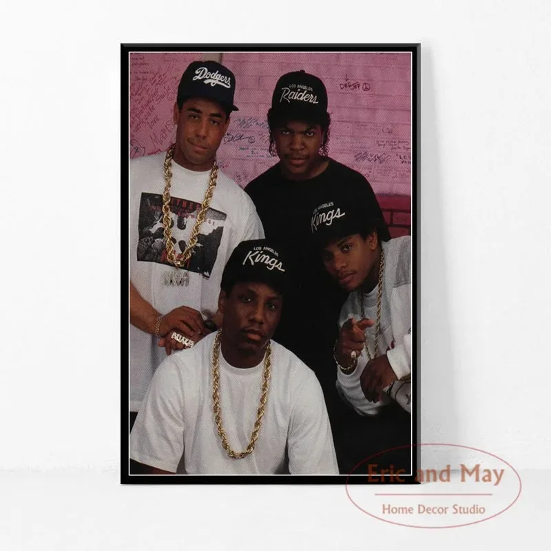 لوحة قماشية مكعبات الثلج ، مطبوعات نجوم الراب ، ملصقات د. دري ، فن حائط موسيقي ، صورة زخرفية ، ديكور منزلي #4