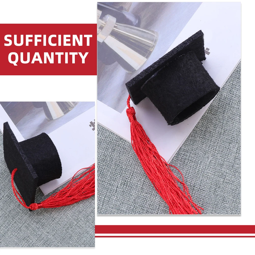 

12 Pcs Doctor Hat Decoration Grad Topper Cap Graduation Bottle Decorations Non-woven Fabric